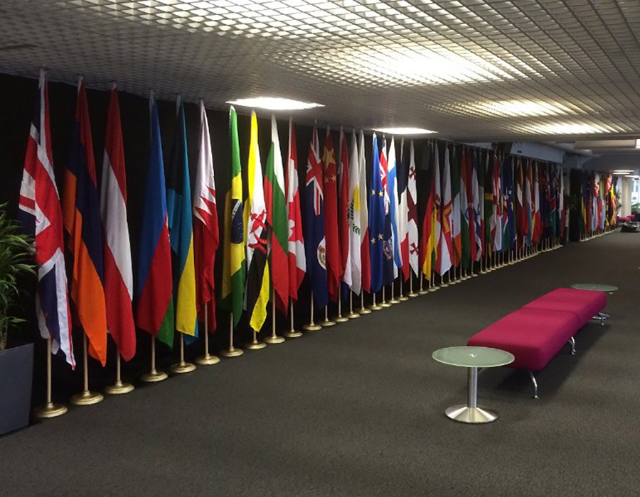 Conference flags printed in Dubai