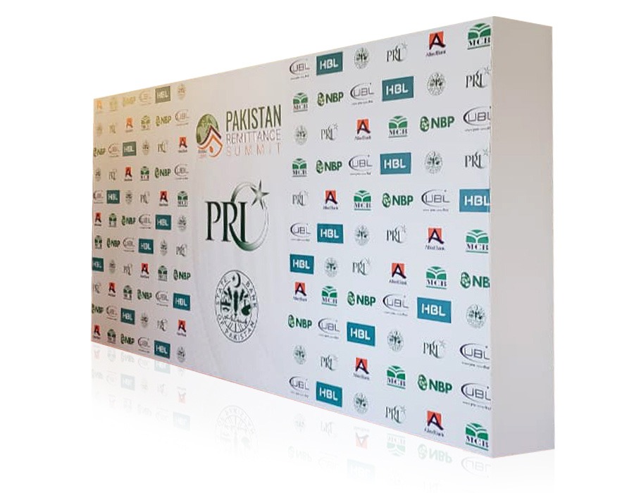 Wooden frame backdrops printed in Dubai