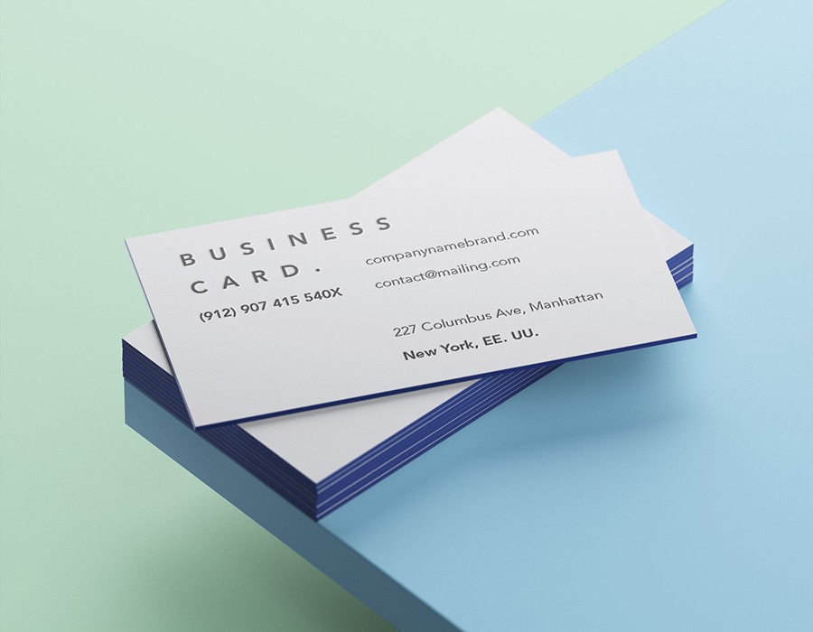 painted edge Business cards